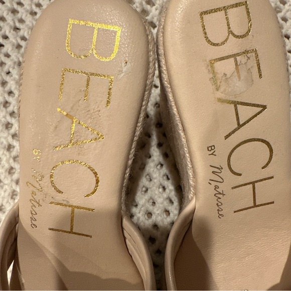 BEACH BY MATISSE BRAIDED WEDGE SANDALS CREAM 9M WOMENS - Picture 2 of 9